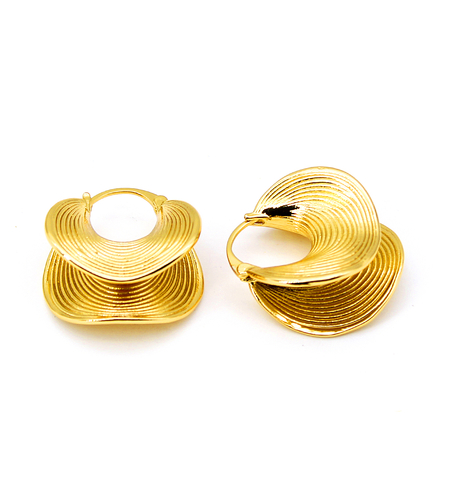 Earrings yellow gold plating 2405112599172 | Desert Shine Collection