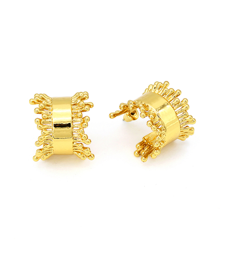 Earrings yellow gold plating 2405112599486 | Desert Shine Collection