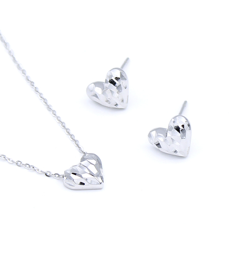 Нежен сребърен комплект сърце 2700000069417 | колекция Delicate Silver | Бижута Invoke.bg