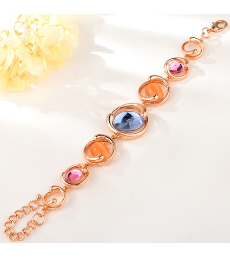 Гривна розово позлатяване абстрактна форма | Колекция Rose Gold | Бижута Invoke.bg