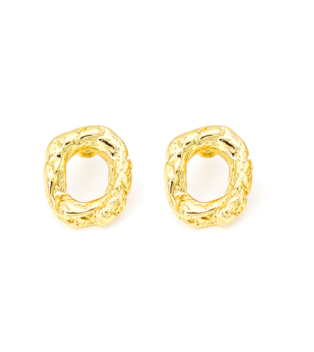 Обеци жълто позлатяване халки 2405112599394 | Колекция Desert Shine