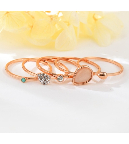 Комплект пръстени розово позлатяване 2500000024412 | Колекция Rose Gold