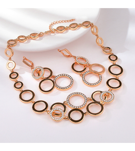 Комплект кръгове розово позлатяване | Колекция Rose Gold | Бижута Invoke.bg