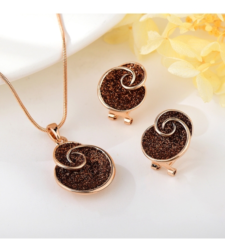 Комплект розово позлатяване роза | Колекция Rose Gold | Бижута Invoke.bg