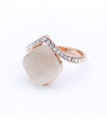 Пръстен розово позлатяване котешко око | Колекция Rose Gold | Бижута Invoke.bg