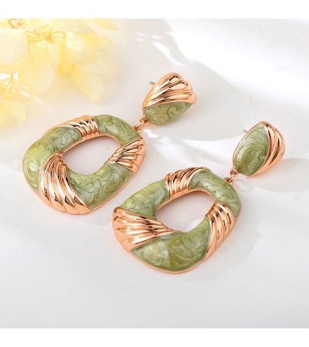 Обеци розово позлатяване висящи | Колекция Rose Gold | Бижута Invoke.bg