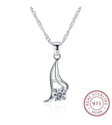 Сребърно колие Swarovski Crystals | колекция Delicate Silver | Бижута Invoke.bg