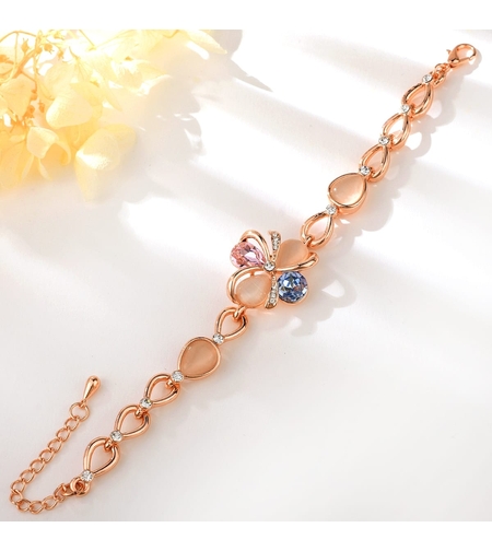 Гривна розово позлатяване абстрактна форма | Колекция Rose Gold | Бижута Invoke.bg