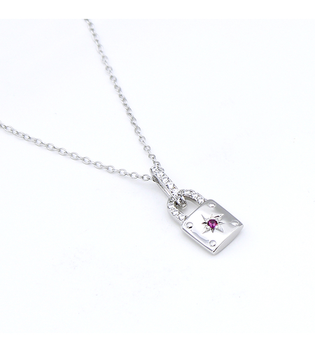 Нежно сребърно колие катинар 2700000070208 | колекция Delicate Silver