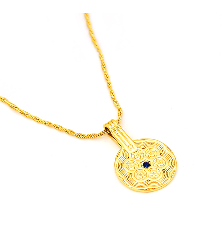 Yellow gold plated necklace 2405112599028 | Desert Shine Collection