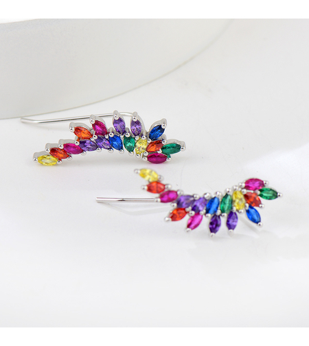 Сребърни обеци с платинено покритие | Колекция Silver Premium | Бижута Invoke