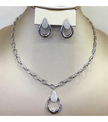 Сребърен комплект Капки | Колекция Silver Premium | Бижута Invoke.bg
