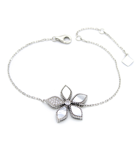 Сребърна гривна със седеф 2700000072004 | колекция Delicate Silver