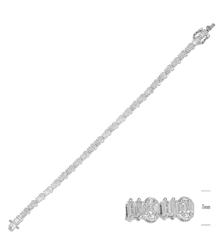 Сребърна гривна с платинирано сребро | Колекция Silver Premium | Бижута Invoke.bg