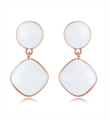 Обеци розово позлатяване | Колекция Rose Gold | Бижута Invoke.bg