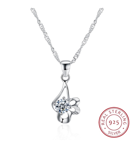 Сребърно колие Swarovski Crystals | колекция Delicate Silver | Бижута Invoke