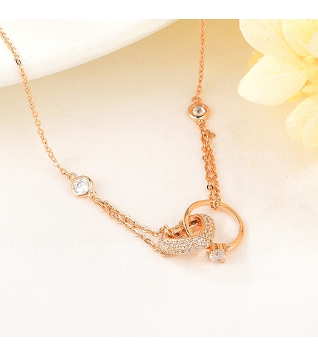 Колие розово позлатяване годеж | Колекция Rose Gold | Бижута Invoke.bg