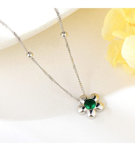 Сребърно колие Цветче | колекция Delicate Silver | Бижута Invoke.bg