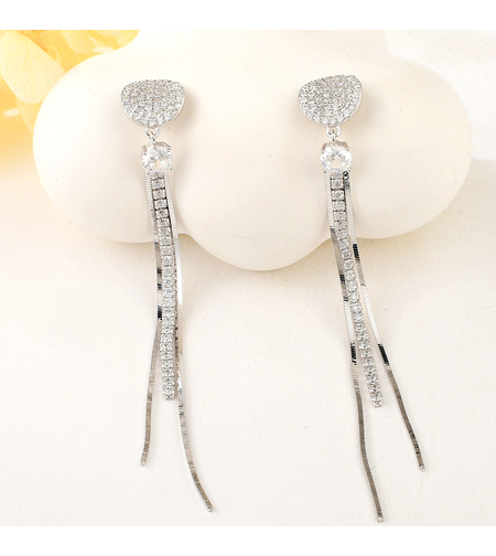 ДЪЛГИ СРЕБЪРНИ ОБЕЦИ С РОДИЙ