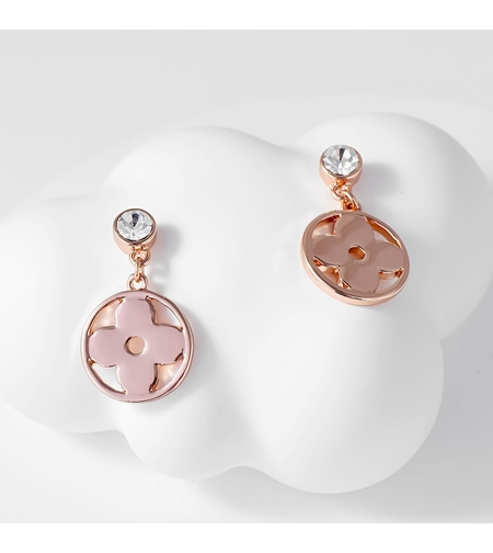 Обеци розово позлатяване дъжд цветчета | Колекция Rose Gold | Бижута Invoke.bg