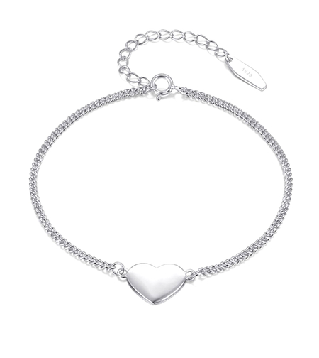 Дамска сребърна гривна сърце 2700000070154 | колекция Delicate Silver