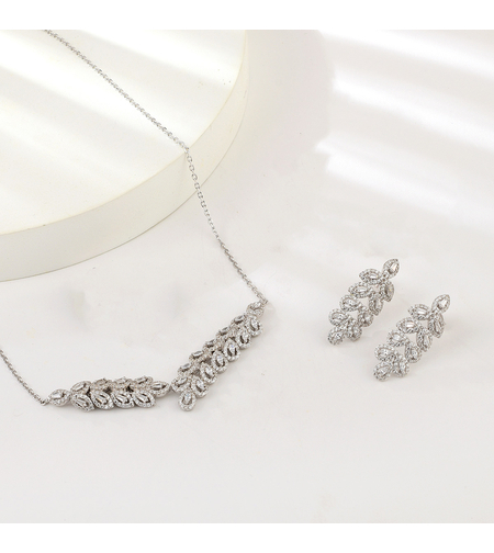 Сребърен комплект с платинено покритие | Колекция Silver Premium | Бижута Invoke.bg