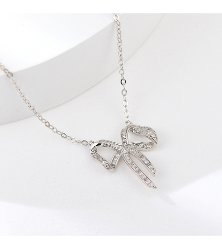 Сребърно колие Панделка | колекция Delicate Silver | Бижута Invoke.bg