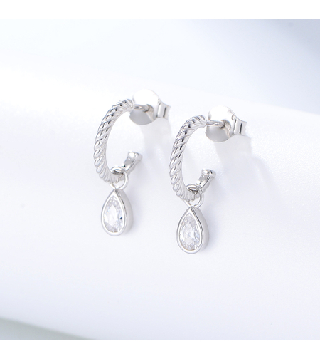 Ежедневни сребърни обеци 2700000071878 | колекция Delicate Silver