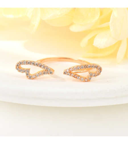 Пръстен розово позлатяване сърчица | Колекция Rose Gold | Бижута Invoke.bg