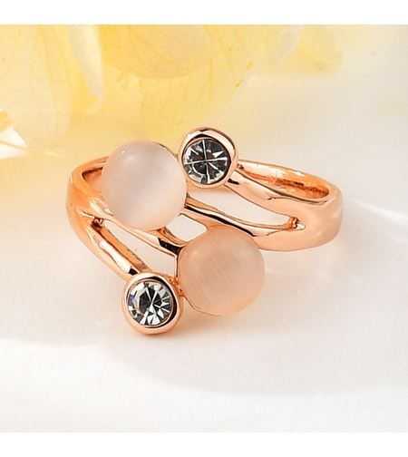 Пръстен розово позлатяване котешко ухо | Колекция Rose Gold | Бижута Invoke.bg