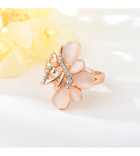 Пръстен розово позлатяване котешко око | Колекция Rose Gold | Бижута Invoke.bg