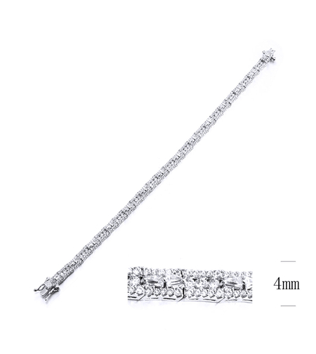 Сребърна тенис гривна | Колекция Silver Premium | Бижута Invoke.bg