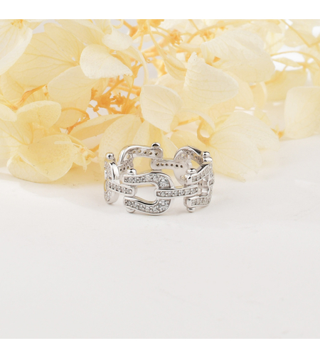 Сребърен пръстен верига JL070502B | колекция Delicate Silver | Бижута Invoke.bg