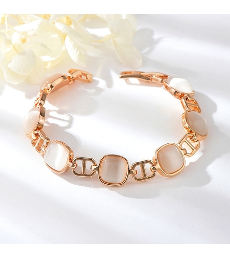 Гривна розово позлатяване с котешко око | Колекция Rose Gold | Бижута Invoke.bg