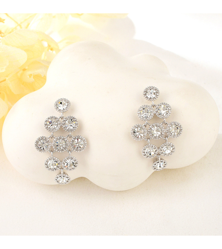 Сребърни обеци с родий | колекция Delicate Silver | Бижута Invoke.bg