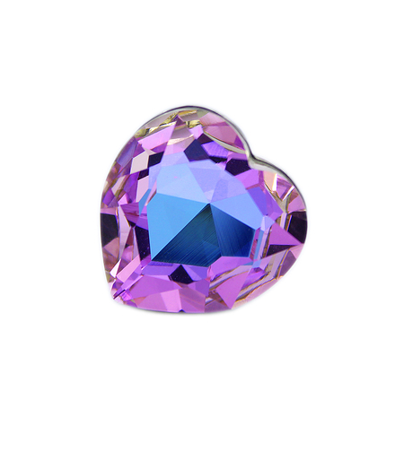 Пръстен бяло позлатяване пъстро сърце 1000000000580 | Колекция Luxury Secret