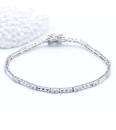 Сребърна тенис гривна | Колекция Silver Premium | Бижута Invoke.bg