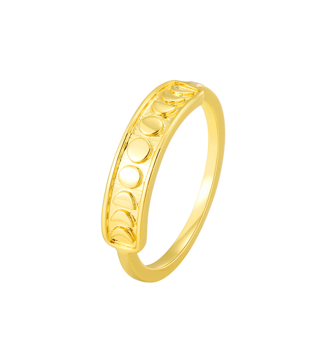 Yellow Gold Plating Ring Moon Phases | Collection Desert Shine