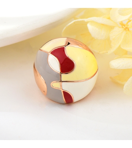 Пръстен розово позлатяване абстракция | Колекция Rose Gold | Бижута Invoke.bg