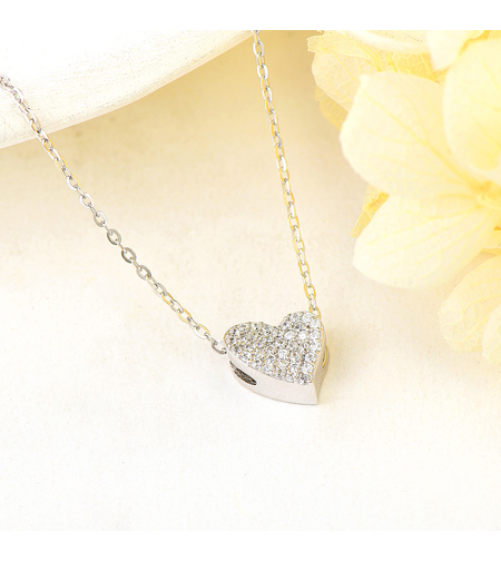 Сребърно колие Сърце | колекция Delicate Silver | Бижута Invoke.bg