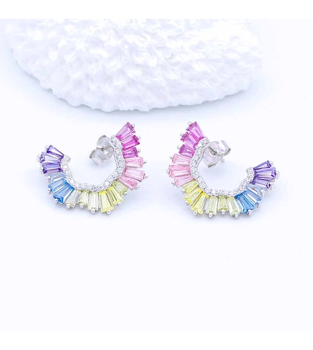 СРЕБЪРНИ ОБЕЦИ ЦВЕТНА ДЪГА