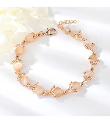 Гривна розово позлатяване с котешко око | Колекция Rose Gold | Бижута Invoke.bg