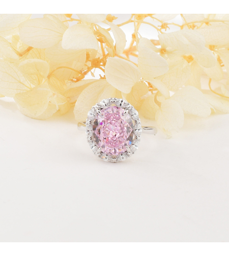 PINK CRUSHED ICE RING