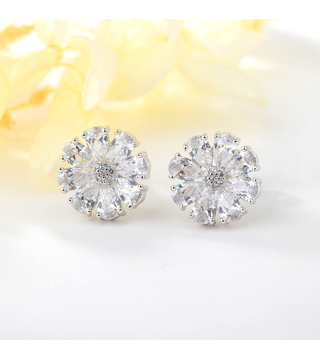 Сребърни обеци Цветя | Колекция Silver Premium | Бижута Invoke.bg