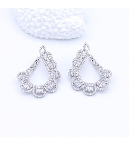 SILVER EARRINGS WITH ZIRCONIA STONES - 2700000068328