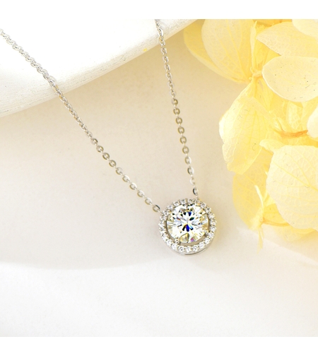 Сребърно колие | Колекция Мойсанит | Бижута Invoke.bg