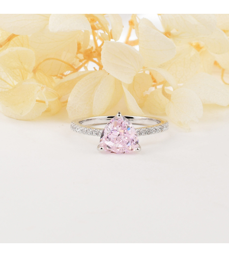 PINK CRUSHED ICE RING