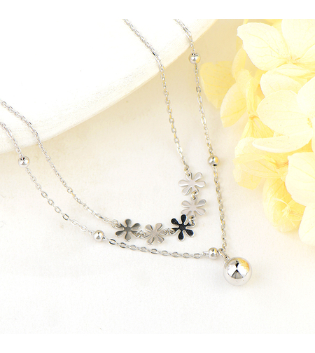 Сребърно етажирано колие | колекция Delicate Silver | Бижута Invoke.bg