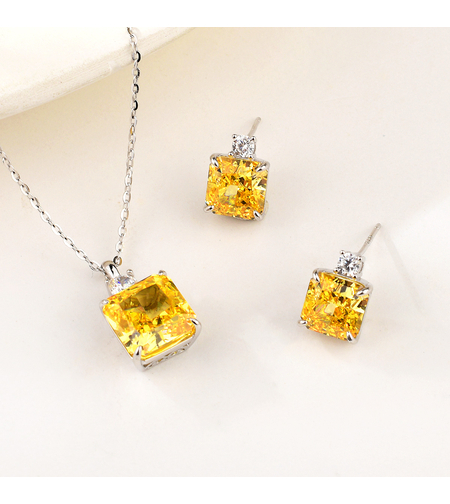 YELLOW CRUSHED ICE SET