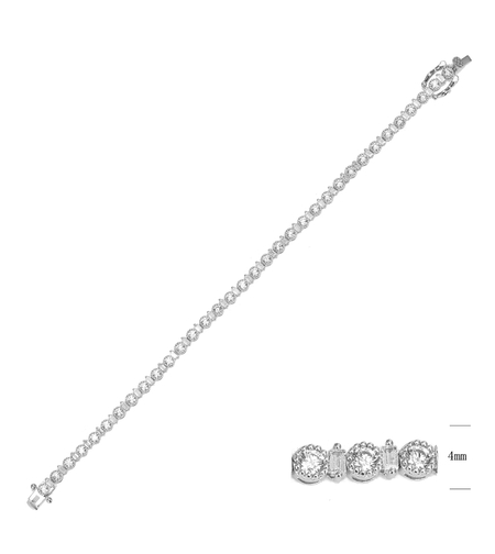 Сребърна гривна с платинирано сребро | Колекция Silver Premium | Бижута Invoke.bg